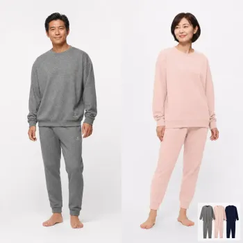 患者衣 トレーナー キラク CV030 MEGURU KIRAKU（めぐるきらく）リカバリーウェア めぐり着 上下セット 医療白衣com