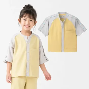 患者衣 七分袖シャツ キラク CV225 子ども用術前術後シャツ 医療白衣com