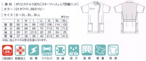 キラク CM031 チュニック シャープな切り替えと衿元の配色の組み合わせで凛とした印象に。●衿先前屈みになった際の窮屈間を解消する衿先のカッティング。●胸ポケットPHS・ペンが入る便利な胸ポケット。●腰ポケット血圧計も入る大きめのポケット。右ポケット内には便利なペン差しポケット付き。●ベルト切替タックを入れることで窮屈感を解消。ウエストをすっきりと見せるベルト切替付き。※BL・BLLサイズは受注生産になります。※受注生産品につきましては、ご注文後のキャンセル、返品及び他の商品との交換、色・サイズ交換が出来ませんのでご注意ください。※受注生産品のお支払い方法は、先振込（代金引換以外）にて承り、ご入金確認後の手配となります。 サイズ／スペック