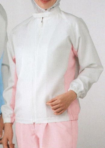 東洋リントフリー JA251B 上衣（女性用）（ジャケット） 体の側面に配色したカラーと同色のパンツをコーディネートすれば、職場をカラフルに演出。  ※クラス100000（ISOクラス8）