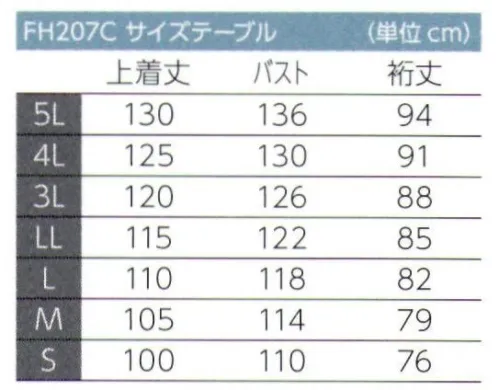 東洋リントフリー FH207C 上衣（コート） スタンダードカラー、センターファスナー仕様の実験用白衣。「持ち込み防止対策」のためあえてポケットを付けていません。  ※クラス10000（ISOクラス7）。  ※この商品は品番が新しくなりました（旧品番FE207C）。 サイズ／スペック