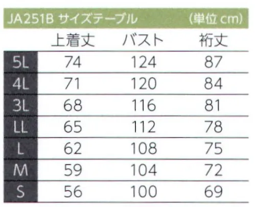 東洋リントフリー JA251B 上衣（女性用）（ジャケット） 体の側面に配色したカラーと同色のパンツをコーディネートすれば、職場をカラフルに演出。  ※クラス100000（ISOクラス8） サイズ／スペック