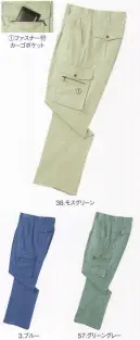 中塚被服 3320 ツータックカーゴパンツ 耐久性とソフトな肌触りがポイント。エスラーナフレッシュ&reg;を使用したソフトユニフォーム表にファインデニールスーパーブライトポリエステル60％とアメリカのカリフォルニア州で産出された高級綿40％をブレンドした『エスラーナ フレッシュ&reg;』を使用した二重織ツイルの「ソフトユニフォーム」。滑らかでソフトな肌触りと上品な光沢が高級感を漂わせます。吸汗性・保温性にも富んでいるので、着心地も抜群です。優れた制電性を持っているため、静電気によるまとわりつきや塵の吸着が少なく、毛羽立ちも少ないためスムースな風合が長持ちします。また、ソフトな風合でありながら、なおかつ中厚地に必要なハリ、コシもあり丈夫なのも特長です。しかも洗濯による収縮やシワは非常に少ないので、お手入れも簡単です。