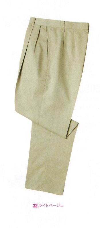 男女ペア パンツ（米式パンツ）スラックス 中塚被服 CJ3800 レディスツータックチノパン 作業服JP