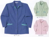 中塚被服 TS2900 長袖レディーススモック スモーキーなカラーリングで個性を発揮。男女コーディネートも自在。ポケットの中にファスナー式かくしポケットがついていて、貴重品を入れるのに最適です。