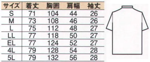 中塚被服 6050 半袖シャツ 強撚糸使用により、さわやかな着心地。優れた通気性。シワになりにくいイージーケア。清涼感あふれるサラサラタッチ。 右胸ポケットの中に携帯電話ポケットがあります。左手で電話を取って右手のペンでメモを取るにはベストの位置です。左ポケットにファスナー式ポケットがついており、小物や貴重品を入れておくのにジャストなポケットです。ポケットにペン差しかついており、職種によってはこちらが使いやすい時もあります。左袖は、ペンが内側に入るペン差しになっており、入れても入れなくてもスマートで、便利に使えます。 サイズ／スペック