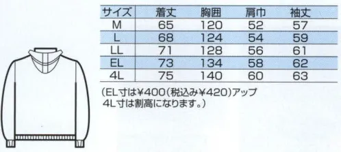 中塚被服 6500 ジャケット 天候やシーンに合わせて衿ボアやフードは着脱可能。右胸ポケット内蔵携帯電話ポケットは、携帯電話を楽に収納できるポケットです。左見返しにポケットが付いており小物を入れるのに便利です。※「23 コン」「43 ライトグリーン」は、販売を終了致しました。 サイズ／スペック