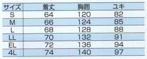 中塚被服 CJ10 ブルゾン（男女共用） ライン使いで引き締めた、シャープなデザインが印象的。背中の切り返しの全面がベンチレーションとなっており、ムレ感が無く快適です。ファスナーのスライダーには便利な引き手がついており、手袋をしていても、簡単に使えます。内側はメッシュになっており、ベタつかず、サラッとしていて常に快適です。 サイズ／スペック