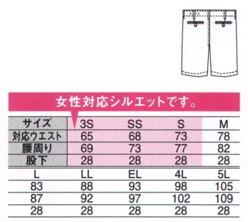 中塚被服 D5110TS ワンタックワイドサマーショートパンツ ・伸縮性のある素材を使用しています。・洗濯後のシワや型くずれが少なくお手入れラクラク。・下着やインナーなどが表に透けるのを防ぎます。・太陽光を反射して衣服内の温度を低く保ちます。・紫外線をカットし肌の痛みや日焼けを防ぎます。・帯電防止素材を使用しています。・水分を早く吸収しして早く乾燥させる機能があります。【ワンタック仕様】シルエットの綺麗さは維持しながらワンタックにする事で、より履きやすく動きやすく。【マーベルト】膝裏に配色生地とバイアステープ仕様で高級感とお洒落感を演出。【ストレッチ】ウエスト部分ヨコ伸びでフィット感とゆったり感の両面を実現。※加工にお時間がかかる為、納期は事前にお問い合わせください。 サイズ／スペック