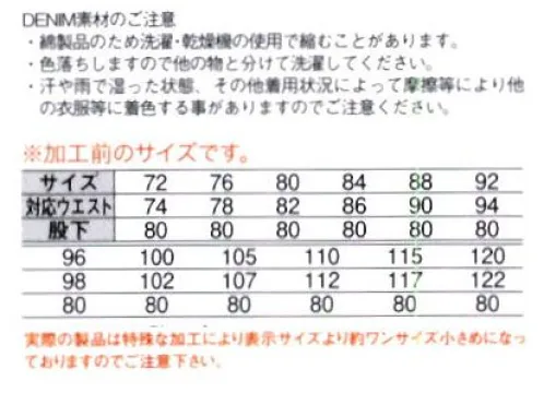 中塚被服 D511BO デニムメンズパンツ DENIMBIO+オーバーダイ製品による後加工により更なるプレミアム感の出たアイテム。●DENIM素材のご注意・綿製品のため洗濯、乾燥機の使用で縮むことがあります。・色落ちしますので他の物と分けて洗濯してください。・汗や雨で湿った状態、そのほか着用状況によって摩擦等により他の衣服等に着色する事がありますのでご注意ください。・実際の製品は特殊な加工により表示サイズより約ワンサイズ小さめになっておりますのでご注意ください。 サイズ／スペック