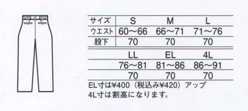 中塚被服 E808 レディースワンタックパンツ エコ素材に防汚加工をプラス。細部仕様も機能満載。素材は東レのエコ国内素材（グリーン購入法対応商品）。作業中の動きを妨げないソフトストレッチ。いやなパチパチを抑える帯電防止加工に、イージーケアでお手入れ簡単。汚れが落ちやすい防汚加工もプラス。 サイズ／スペック