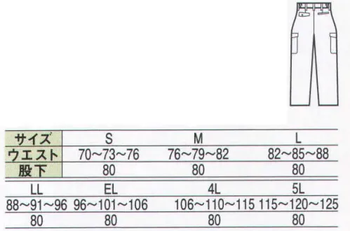 中塚被服 EX52 カーゴパンツ（脇ゴム） 未使用綿と再生PETを使用したダブルエコ素材。メッシュ使いにワザあり。 サイズ／スペック