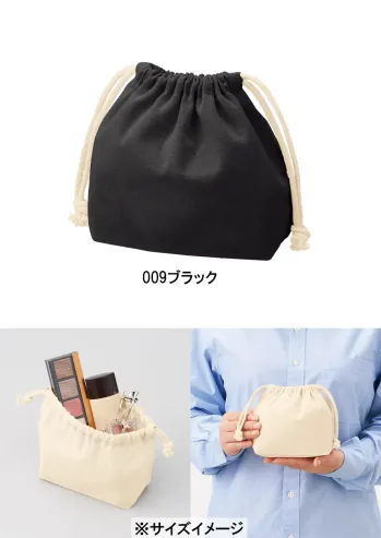 イベント・チーム・スタッフ 巾着袋・信玄袋・ポシェット トレードワークス TP-0016-009 厚手コットン ポーチ巾着（S） 作業服JP