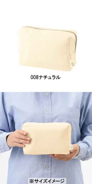 イベント・チーム・スタッフ バッグ・かばん トレードワークス TR-1309-008 オーガニックコットン キャンバスファスナーポーチ 作業服JP
