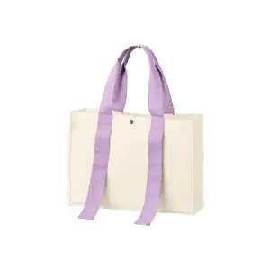 キャンバスカラーハンドルスクエアトート