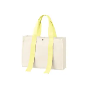 キャンバスカラーハンドルスクエアトート