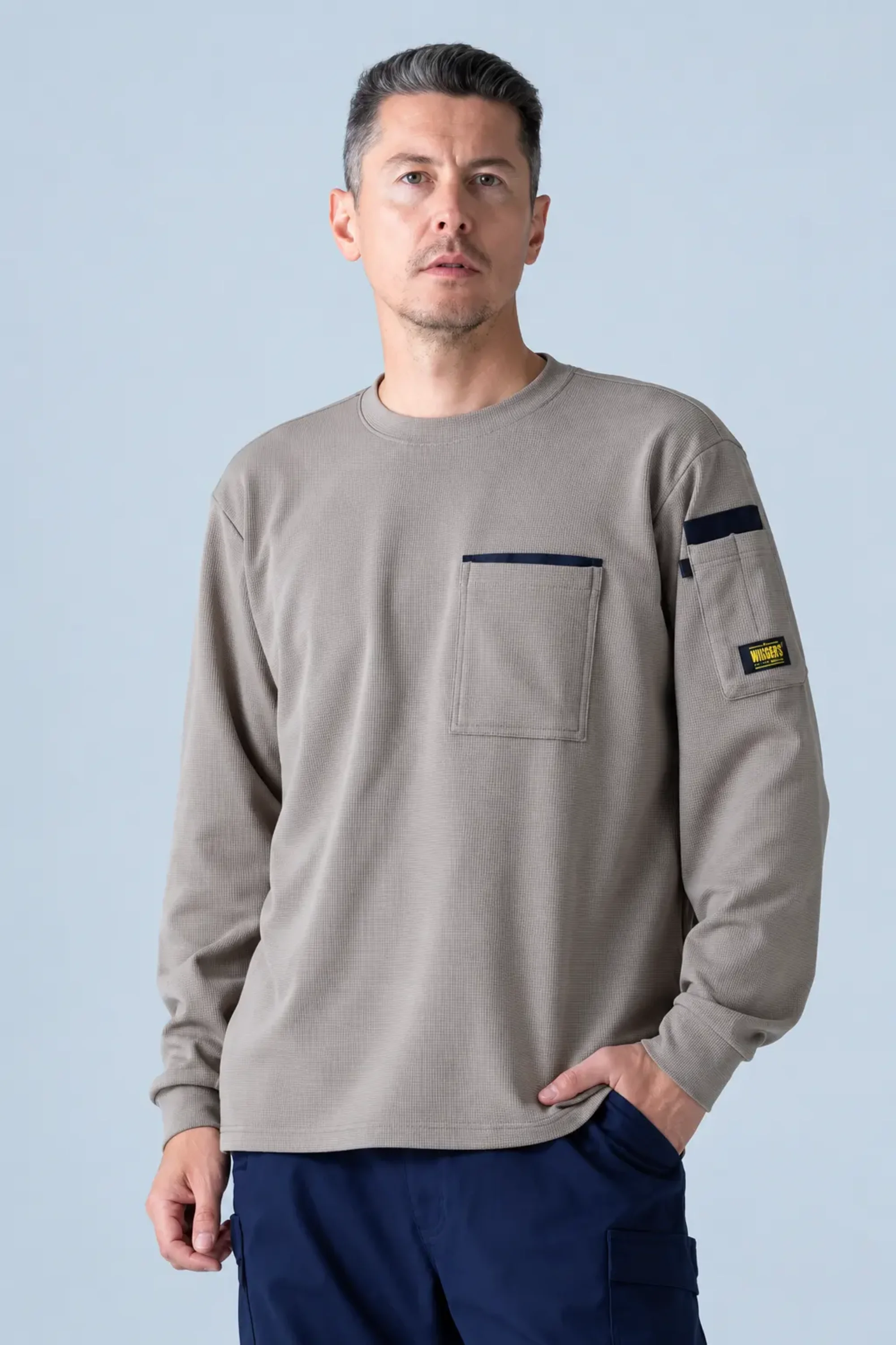 TS DESIGN 55350 ニッカーズドライワッフルロングスリーブTシャツ