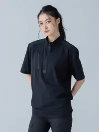 TS DESIGN 85655 TS DEOドッツショートスリーブハーフジップ