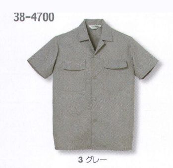 メンズワーキング 半袖シャツ タカヤ商事 38-4700 半袖オープンシャツ 作業服JP