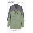 作業服JP メンズワーキング 長袖シャツ タカヤ商事 AZ-5817 長袖シャツ（厚地）