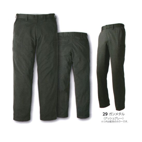 タカヤ商事 TW-S260 ニットデザインパンツ TAKAYA WORK WEAR standard series●よく伸びてしっかり戻る4-WAYストレッチ伸長率:タテ30％以上/ヨコ35％以上[JIS-L-1096 B法]伸長回復率:タテ80％以上/ヨコ90％以上[JIS-L-1096 B-1法]●高い通気性能（通気度:70cc/sec）●優れた吸汗性●製品制電JIS-T-8118適合品●ワークウェア向けに開発された制電トリコット素材でピリング・スナッグの性能アップ●レディース対応も充実、ダイバーシティモデル●シワや折り目がつきにくい上、軽量で柔らかくフィット感に優れ、お手入れも簡単なストレスフリーウェアカラー名（）内は配色のカラーです。SS、Sサイズはレディース対応シルエットです。