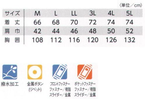 タカヤ商事 GC-5102 防寒ベスト（配色） GRANCISCO®微起毛した温かみのあるブロークンオックスと襟元のウール調。フライスがベストマッチのWINTER GEAR。GC5000シリーズとのコーディネイトアイテム。撥水加工も施してあるので、現場でも大活躍。●衿部分には保温性のあるウール調フライス。●内側ポケット＆ペン差し●裾部分スピンドル＆ドローコード調整●グランシスコ オリジナルスライダー サイズ表