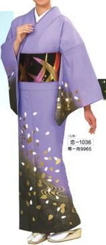 踊り衣装・着物 踊り衣装 氏原 1036 一越本絵羽 恋印（反物） 祭り用品jp