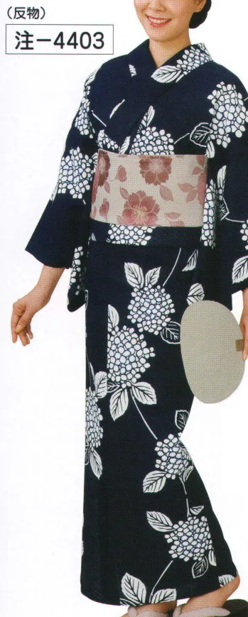 注染染め浴衣生地着尺 仕立上り】【日本製】【注染(本染め)】【浴衣単品】水面に広がる花の影