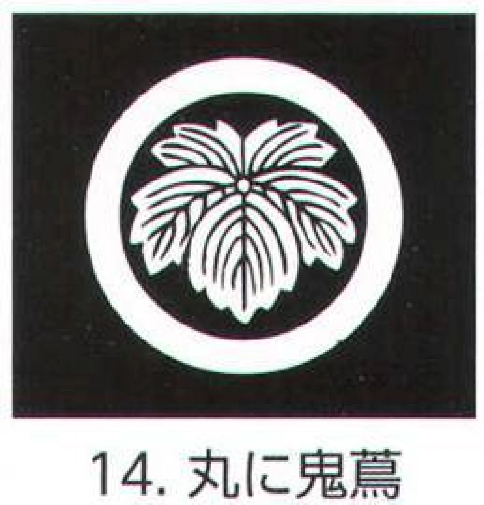 氏原 5561-14 貼紋 丸に鬼蔦（6枚組) 6枚組です。男・女ございますので、ご指定ください。※この商品はご注文後のキャンセル、返品及び交換は出来ませんのでご注意下さい。※なお、この商品のお支払方法は、先振込（代金引換以外）にて承り、ご入金確認後の手配となります。