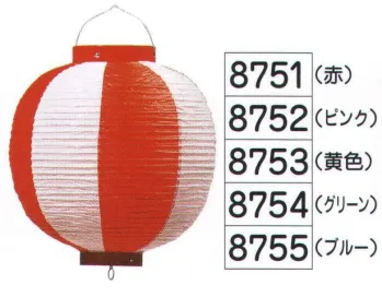 祭り小物 提灯 氏原 8751 ビニール提灯 10号丸型（赤） 祭り用品jp