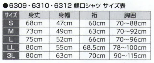 氏原 6310 紺鯉口シャツ ※この商品はご注文後のキャンセル、返品及び交換は出来ませんのでご注意下さい。※なお、この商品のお支払方法は、先振込(代金引換以外)にて承り、ご入金確認後の手配となります。 サイズ／スペック