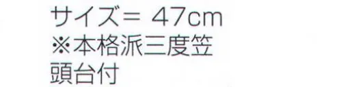 氏原 6937 三度笠(大) 本格派三度笠。頭台付き。※この商品はご注文後のキャンセル、返品及び交換は出来ませんのでご注意下さい。※なお、この商品のお支払方法は、先振込（代金引換以外）にて承り、ご入金確認後の手配となります。 サイズ／スペック