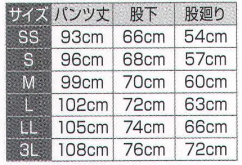 氏原 8523 ストレッチ長パンツ S印 ※この商品はご注文後のキャンセル、返品及び交換は出来ませんのでご注意下さい。※なお、この商品のお支払方法は、先振込（代金引換以外）にて承り、ご入金確認後の手配となります。 サイズ／スペック