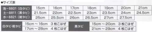 氏原 8821-B 紺足袋 水印 ※他サイズは「8821-A」、「8822」に掲載しております。※この商品はご注文後のキャンセル、返品及び交換は出来ませんのでご注意下さい。※なお、この商品のお支払方法は、先振込（代金引換以外）にて承り、ご入金確認後の手配となります。 サイズ／スペック