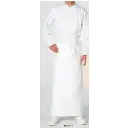 食品白衣jp 食品工場用 業務用エプロン ワコウ E1002-0 マイティクロスエプロン 腰下（ホワイト）
