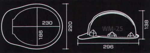 ワールドマスト　ヘルメット WM-25-B WM-25型ヘルメット（キープパット無し） Shinwa （B内装/SS-66型S-62式R） 重量378g電気・建設・土木 兼用型 アメリカンCAPスタイル。 耐電用 飛来落下用 ※WM-25-Aに色違いあり。 ※この商品はご注文後のキャンセル、返品及び交換は出来ませんのでご注意下さい。※なお、この商品のお支払方法は、先振込（代金引換以外）にて承り、ご入金確認後の手配となります。 サイズ／スペック