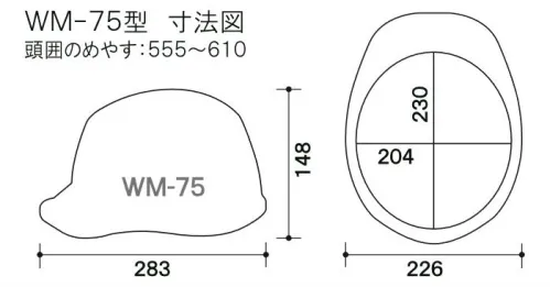 ワールドマスト　ヘルメット WM-75M-H 【ヒートバリア】WM-75M型ヘルメット エアロメッシュ(通気孔なし) WM-75M型ヘルメット●墜落時保護作業現場で墜落・転倒時の危険から頭部を保護します。●飛来落下物用飛来物や落下物などの危険を防止・軽減するためのヘルメットです。破片が飛んできたり、頭に物が落ちてきた場合でも安全性を高めます。●ラチェット式しっかりと顎ひもを固定でき、取外しは片手で簡単に。●電気用頭部関電の危険を防止します。電気設備工事に適しています。※商品画像の色展開はWM-75、WM-75P、WM-75M型のものです。当商品の色展開は白のみとなりますのでご注意ください。※ご注文の際は、通気孔なし/通気孔付き/ヒートバリア/エアロメッシュの記載にご注意をお願いいたします。※この商品はご注文後のキャンセル、返品及び交換が出来ませんのでご注意くださいませ。※なお、この商品のお支払方法は、先払いのみにて承り、ご入金確認後の手配となります。 サイズ／スペック