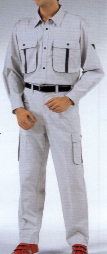 ジーベック 2043 長袖シャツ オシャレなデザインで、綿高率混素材。