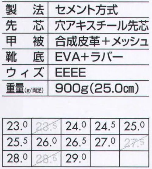 ジーベック 85002 セフティシューズ 軽快なツートンカラーで歴史を刻む超ロングセラー。1998年から開始したジーベックのワークシューズ製作と同じ歴史を持つセフティシューズ。軽快感あふれるツートンカラーに、厚底仕様のかかとに施された安全性を向上させるリフレクターもジーベックの伝統です。※「73 ワイン」、「40 ブルー」は、販売を終了致しました。 サイズ／スペック