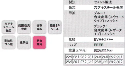 ジーベック 85102 セフティシューズ マジックテープで着脱簡単。ライン使いのアクセント。衝撃吸収性に優れ、安定感のあるソールには耐油性ゴム底仕上げ。シンプルカラーにラインアクセントを配したシューズは男女兼用で幅広い職場に採用されています。2本のマジックテープで簡単に着脱できます。運転しやすいかかとを巻き上げたロール形状。かかとのXロゴには反射材を使用しています。 サイズ／スペック