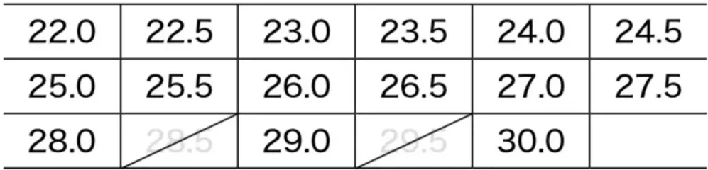 ジーベック 85113 プロスニーカー&reg; サイズ・スペック