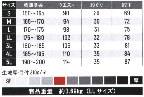 ヤマタカ 6023 サロペット 高機能サロペット洗練された個性派向けのシリーズ。胸ポケット・尻ポケットが大きくなって収納も充実。裾の長さを調整できるダブルスタイルも採用。当商品はP023後継商品です。右胸ポケットが大きくなりました。【特長】・ファスナーで裾を取り外せる裾着脱式(ダブルスタイル)・ウエストを調整できる脇アジャスターゴム・キーホルダーフック・タブ付フラップ・左右カーゴポケット【素材】生地素材:ポリエステル65％・綿35％ ツイル（日本製）生地厚（目付）:210/m2重量:約0.69kg（LLサイズ） サイズ／スペック