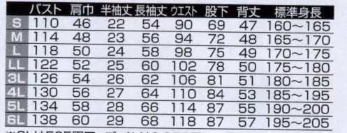 ヤマタカ 758 ツナギ服 アクティブワークに必要な思い通りの腕の動きを実現。 【楽珍袖II】ハードワーカーに求められる、スムーズでしなやかな動き。とりわけ、運ぶ、持ち上げる、伸ばすといった腕の動きは、作業効率を高める上でははずせない最重要課題だ。そんなワーカーたちを支えるべく生まれたのが、こだわりの楽珍袖IIの機能。腕の動きを完全サポートするカッティングが、流れるような腕の動きを実現する。どんな作業も果敢にこなす、アクティブなワーカーにささげる最高のパフォーマンスだ。※2020年6月より、パイピングの仕様を変更致しました。従来品の在庫が無くなり次第、順次切り替わります。ご了承の程、よろしくお願い致します。旧仕様:グレーパイピング（衿、胸切り返し、肩章、ウエストベルト）↓新仕様:再帰反射パピング変更により、暗い場所での作業時に視認性がアップし、より安全な作業をして頂けます。また再帰反射パイピングはグレーを使用しておりますので、通常では見た目はあまりかわりません。※99番ホワイト/ブラックは販売を終了致しました。【仕様変更について】胸の反射パイピングの仕様について（2024年11月より）袖付け部の手前、約3cmのところで止める（中に入れる）仕様へ変更となりました。新旧混在する可能性がございます。 サイズ／スペック