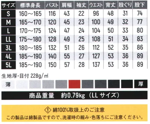 ヤマタカ RH020 半袖カバーオール ROUND HOUSEP020のリニューアル商品です。胸ポケットと尻ポケットが旧品番より大きくなり新登場。男女兼用夏対応のツナギです。同仕様のオールシーズン対応商品RH017もございます。【特長】・衿元金属ドットボタン・胸ポケット・尻ポケット・背中ノーフォーク・左袖ペン差し【使用素材】生地:綿100％ 丈夫で型くずれしにくいミニへリンボン（日本製）フロント:金属ファスナーフラップ:マジックテープウエスト:絞りなし※洗濯時の縮み・色落ちにご注意ください。 サイズ／スペック