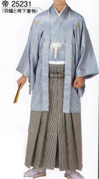 日本で買綸子羽織と袴下着物・袴セット　着物　羽織　袴　　き180帝25232楠　8号（身長：185cm） 着物、和装