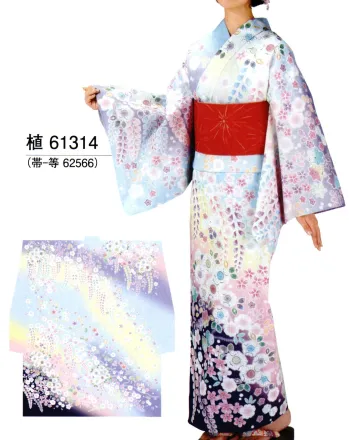 ゆかた 浴衣 東京ゆかた 61314 きぬずれゆかた 植印（仕立上） 祭り用品jp