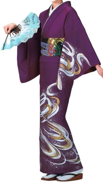 踊り衣装・着物 踊り衣装 東京ゆかた 62151 きぬずれ踊衣装 箔押絵羽 斉印（仕立上） 祭り用品jp