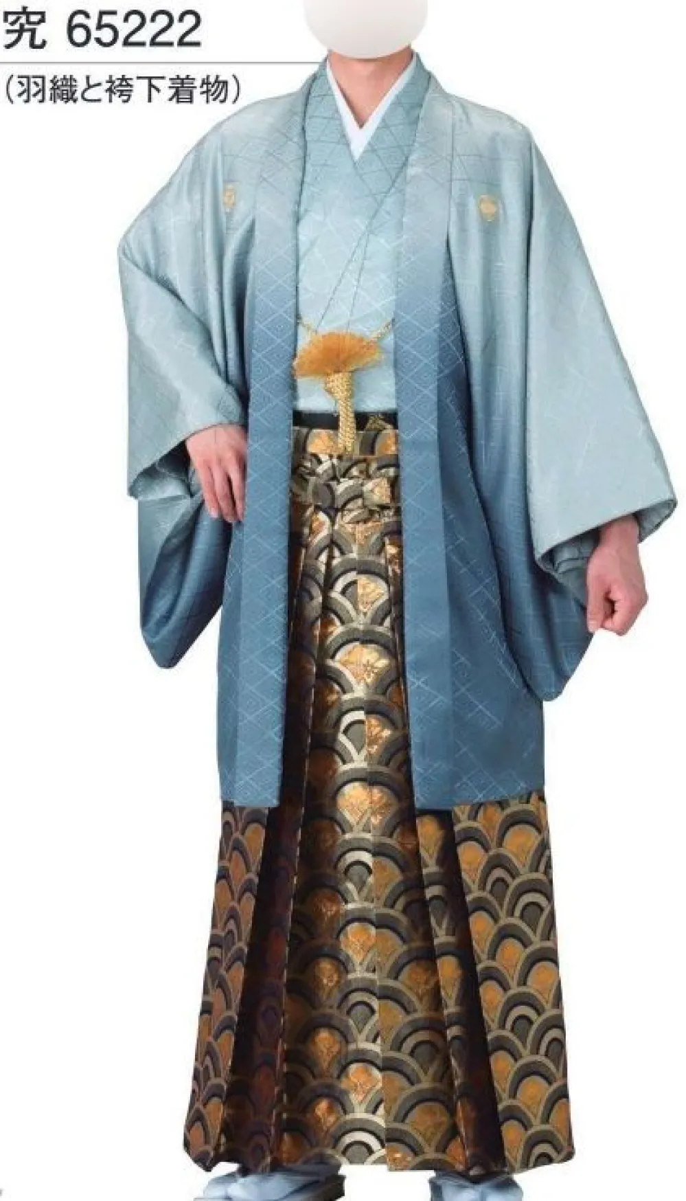 綸子羽織と袴下着物セット（あわせ仕立）究印 東京ゆかた 65222 祭り